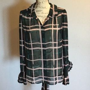 Cake ruffle blouse by cabi